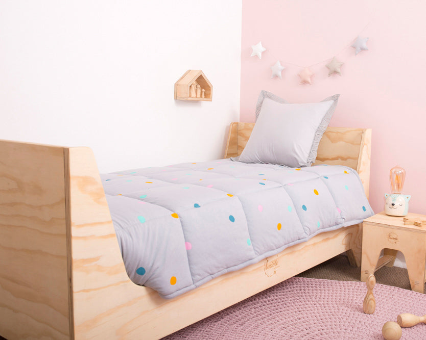 Quilt Diseño Fiesta Gris